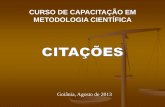 CURSO DE CAPACITAÇÃO EM METODOLOGIA CIENTÍFICA