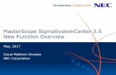 MasterScope SigmaSystemCenter 3.5 New Function Overview