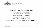 ENGLISH HOME LANGUAGE PAPER TWO LITERATURE ...