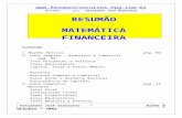 RESUMÃO MATEMÁTICA FINANCEIRA RESUMÃO -MATEMÁTICA FINANCEIRA