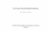 Citizenship and Belonging: East London Jewish Radicals 1903-1918