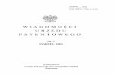 WIADOMOŚCI URZĘDU PATENTOWEGO - Urząd Patentowy ...