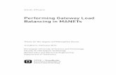 Performing Gateway Load Balancing in MANETs