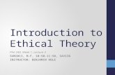Introduction to Ethical Theory - UW Canvas