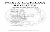 NORTH CAROLINA REGISTER - NC.gov