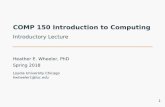 COMP 150 Introduction to Computing - Introductory Lecture