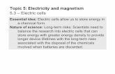 Topic 5: Electricity and magnetism 5.3 – Electric cells