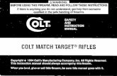 Colt AR15 Match Target Rifle Instruction Manual