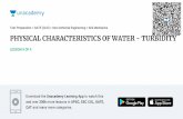 PHYSICAL CHARACTERISTICS OF WATER - TURBIDITY