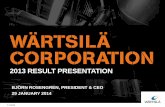 2013 result presentation - Wärtsilä
