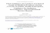 FDA Guidance on Conduct of Clinical Trials of Medical ...