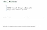 Clinical Handbook - Respiratory Therapy Program - Utah ...