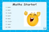 Maths Starter!