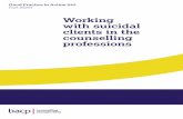 Working with suicidal clients in the counselling professions