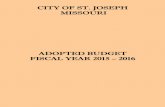 CITY OF ST. JOSEPH MISSOURI ADOPTED BUDGET ...