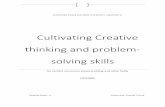 Cultivating Creative thinking and problem-solving skills for conflict resolution, peace building and other fields