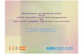 Maternal mental health and child health and development in ...