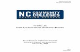 fy2021-22 state aid allocations and budget policies - NC ...