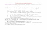 QUADRATIC EQUATIONS - SelfStudys