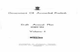 Government Of Arunachal Pradesh Draft Annual Plan Volume-I