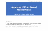 Applying IFRS to linked transactions