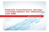 Flyback transformer design considerations for efficiency and EMI