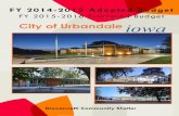 FY 2014-2015 Adopted Budget - City of Urbandale