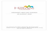 ORDINARY MEETING AGENDA 26 AUGUST 2020 - Hilltops ...