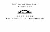 Office of Student Activities 2020-2021 Student Club Handbook