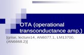 OTA (operational transconductance amp.) - Configuration