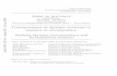 Correspondance de Springer modulaire et matrices de d\'ecomposition