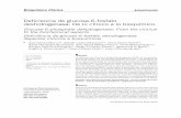 Deficiencia de glucosa-6-fosfato deshidrogenasa: De lo clínico a lo bioquímico