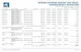 VENDOR PAYMENT REPORT FOR TEXAS ...