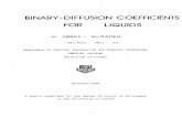BINARY-DIFFUSION COEFFICIENTS FOR LIQUIDS - Spiral ...