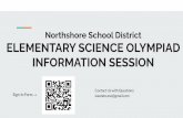 ELEMENTARY SCIENCE OLYMPIAD INFORMATION SESSION