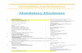 Mandatory Disclosure - VKCET