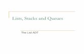 Lists, Stacks and Queues