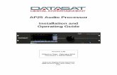 AP25 Audio Processor Installation and Operating Guide