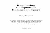 Regulating Competitive Balance in Sport - NTU > IRep