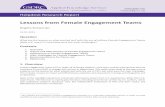 Lessons from Female Engagement Teams