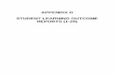 APPENDIX D STUDENT LEARNING OUTCOME REPORTS (1 ...