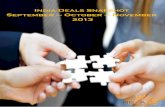 India Deals Snapshot September – October – November 2013
