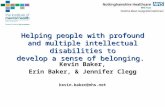 Helping people with profound and multiple intellectual disabilities to develop a sense of belonging