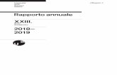 Rapporto annuale XXIII. 2018– 2019 - Repubblica e Cantone ...