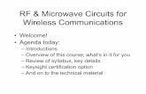 RF & Microwave Circuits for Wireless Communications