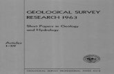 GEOLOGICAL SURVEY RESEARCH 1963 - USGS ...