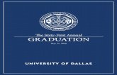 GRADUATION - University of Dallas