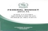 Explanatory Memorandum on Federal Receipts 2014-15