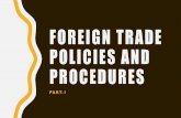 Foreign Trade Policies and Procedures - Shivaji College