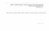 Alex Dialogue Systems Framework Documentation